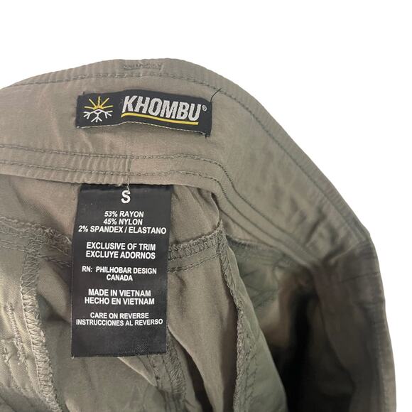 Khombu Women's Size Small Green Cargo Outdoor Cropped Pants - Picture 6 of 9